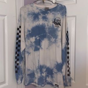 Broken Promises Light Blue Tie Dye Long Sleeve T-Shirt XL Unisex
